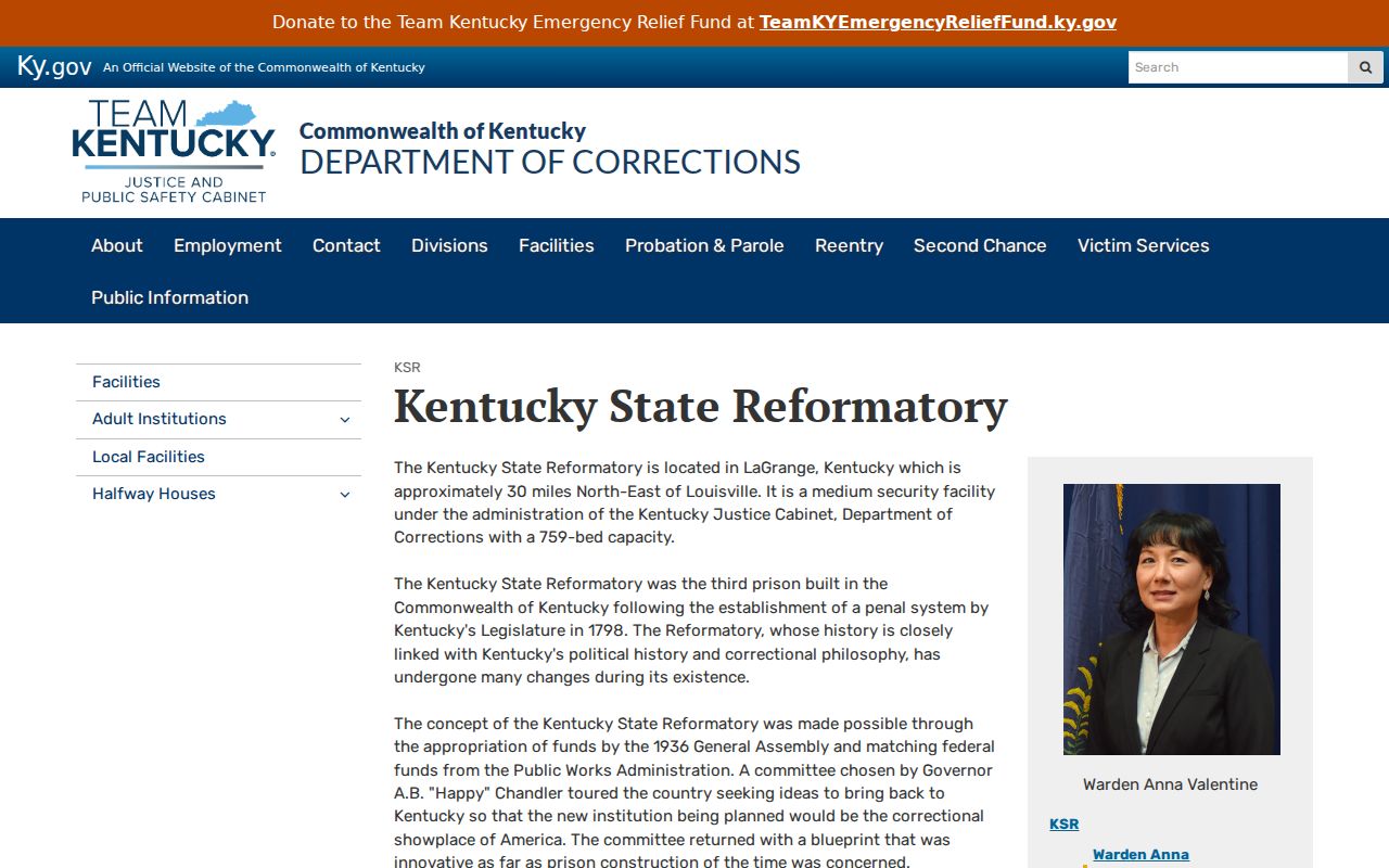 Oldham County criminal court records and Kentucky State Reformatory