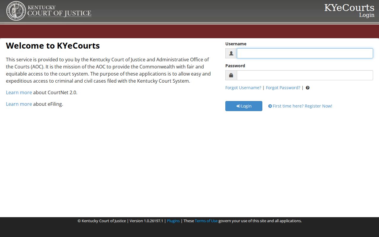Oldham County criminal record search through the KYeCourts guest gateway