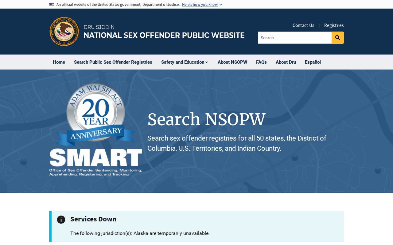 Oldham County sex offender check through the NSOPW gateway